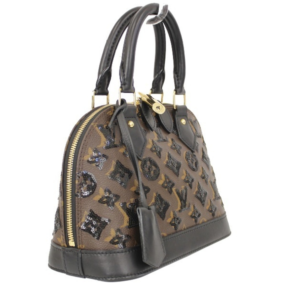 Louis Vuitton Alma BB Monogram Eclipse Noir Sequin Black Brown